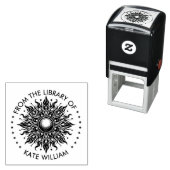 ヴィンテージの太陽 丸いスタンプ ライブラリーから セルフインキングスタンプ (インサイチュ)