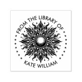 ヴィンテージの太陽 丸いスタンプ ライブラリーから セルフインキングスタンプ (デザイン)