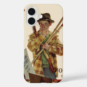 ヴィンテージの夫婦と園芸道具 iPhone 16ケース