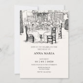 ヴィンテージの女の子たちとお茶 招待状 (正面)