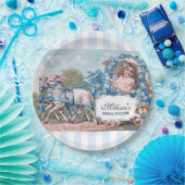 ヴィンテージの女の子と子羊 – ブライダル茶 ペーパープレート (パーティー)