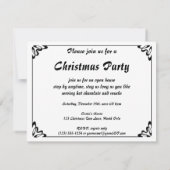 ヴィンテージの女の子の人形クリスマスパーティの招待状 招待状 (裏面)