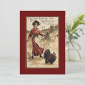 ヴィンテージの女の子の饗宴感謝祭 シーズンカード (スタンド正面)