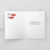 ヴィンテージの女の子季節のごあいさつの同僚 シーズンカード (内部)