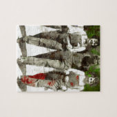 ヴィンテージの女の子-おもしろい、男女同権主義の芸術 ジグソーパズル (横)