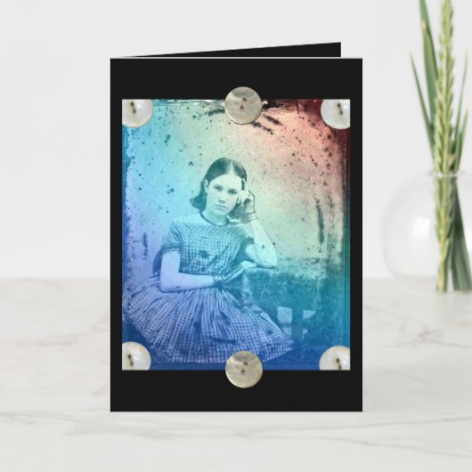 ヴィンテージの女の子、愛されている カード (正面)