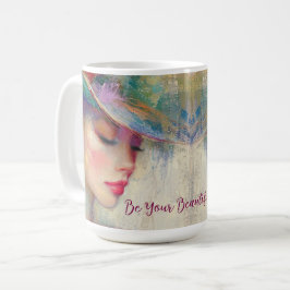 ヴィンテージの女は美しい コーヒーマグカップ