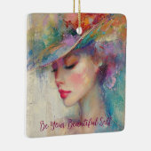 ヴィンテージの女は美しい セラミックオーナメント (右)