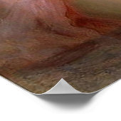 ヴィンテージの女性でピンク色で黄色いバラ ポスター (角)