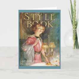 ヴィンテージの女性によってはジャーナル挨拶状が家へ帰ります カード