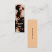 ヴィンテージの女性のカーボーイのグランジなしおりの名刺 スキニー名刺 (正面/裏面)