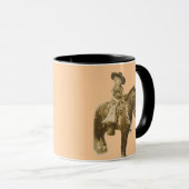 ヴィンテージの女性のカーボーイのマグ マグカップ (正面右)