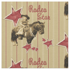 ヴィンテージの女性のカーボーイのロデオの星の西部の生地 ファブリック