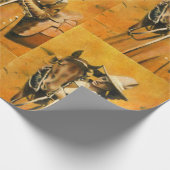 ヴィンテージの女性のカーボーイの包装紙 ラッピングペーパー (角)