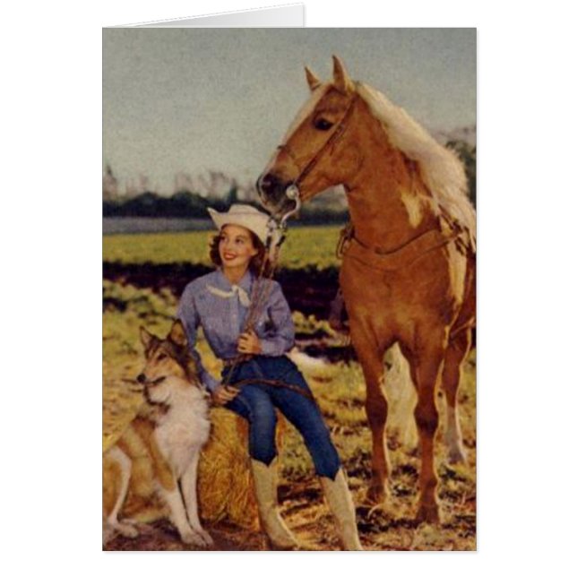 ヴィンテージの女性のカーボーイ (正面)