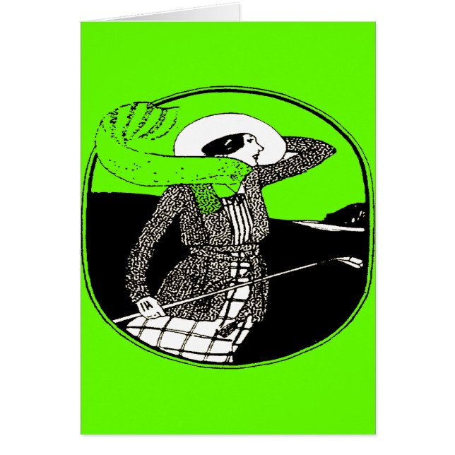 ヴィンテージの女性のゴルファー (正面)