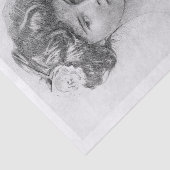 ヴィンテージの女性のデコップページ 薄葉紙 (詳細)