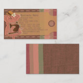 ヴィンテージの女性のファッションのサロンのレトロの名刺 名刺 (正面/裏面)