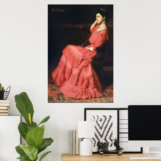 ヴィンテージの女性のポートレートThomas Anshutz Pos ポスター (ホームオフィス)