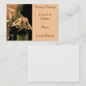 ヴィンテージの女性の古い写真の名刺 名刺 (正面/裏面)