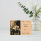 ヴィンテージの女性の古い写真の名刺 名刺 (スタンド正面)