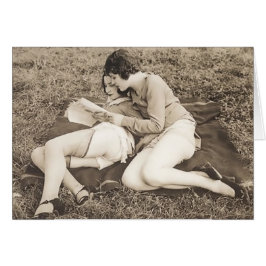 ヴィンテージの女性の読むこと