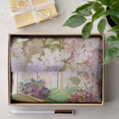 ヴィンテージの女性はLilacs Decompage 薄葉紙 (ギフト)