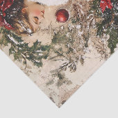 ヴィンテージの女性クリスマス冬の年齢の切り離し 薄葉紙 (詳細)