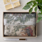 ヴィンテージの女性クリスマス冬の年齢の切り離し 薄葉紙 (ギフト)