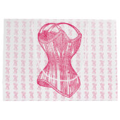 ヴィンテージの女性コルセット ラージペーパーバッグ (裏面)