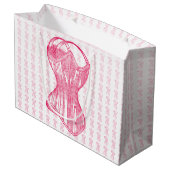 ヴィンテージの女性コルセット ラージペーパーバッグ (裏面アングル)