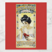 ヴィンテージの女性シャンパンゲワインラベル ワインラベル (シングルラベル)