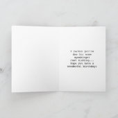 ヴィンテージの女性ハッピーバースデーユーモア写真 カード (内部)