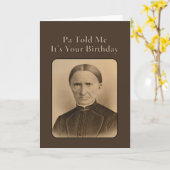 ヴィンテージの女性ハッピーバースデーユーモア写真 カード (黄色い花)