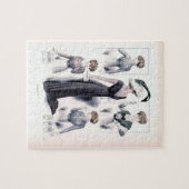 ヴィンテージの女性ファッションのパズル ジグソーパズル (横)