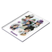 ヴィンテージの女性ファッションのビクトリアンな帽子のノート ノートブック (左側)