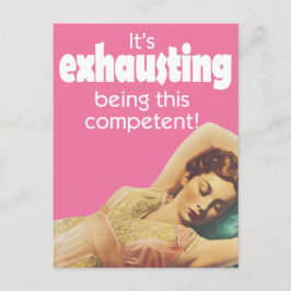 ヴィンテージの女性リクライニングはがき ポストカード