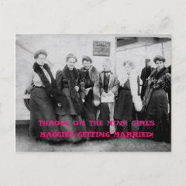 ヴィンテージの女性旅行 インビテーションポストカード