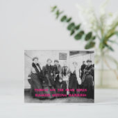 ヴィンテージの女性旅行 インビテーションポストカード (スタンド正面)