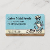 ヴィンテージの女性用ベーカリーベーキングケーキパイ 名刺 (正面)