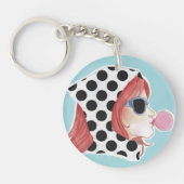 ヴィンテージの女性 キーホルダー (正面)