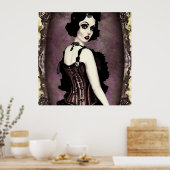 ヴィンテージの女性 ポスター (キッチン)