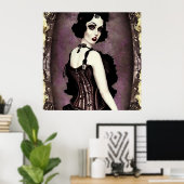 ヴィンテージの女性 ポスター (ホームオフィス)