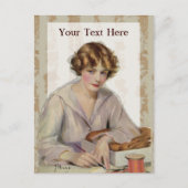 ヴィンテージの女性 ポストカード (正面)