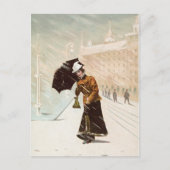 ヴィンテージの女性 ポストカード (正面)