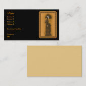 ヴィンテージの女性 名刺 (正面/裏面)