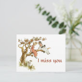 ヴィンテージの女恋しく思の子 ポストカード (スタンド正面)