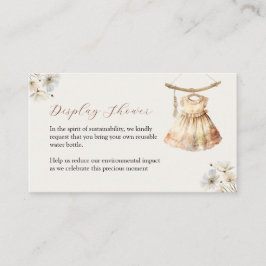 ヴィンテージの女服展示シャワー囲いカード エンクロージャーカード