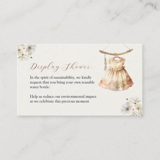 ヴィンテージの女服展示シャワー囲いカード エンクロージャーカード (正面)