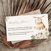 ヴィンテージの女服展示シャワー囲いカード